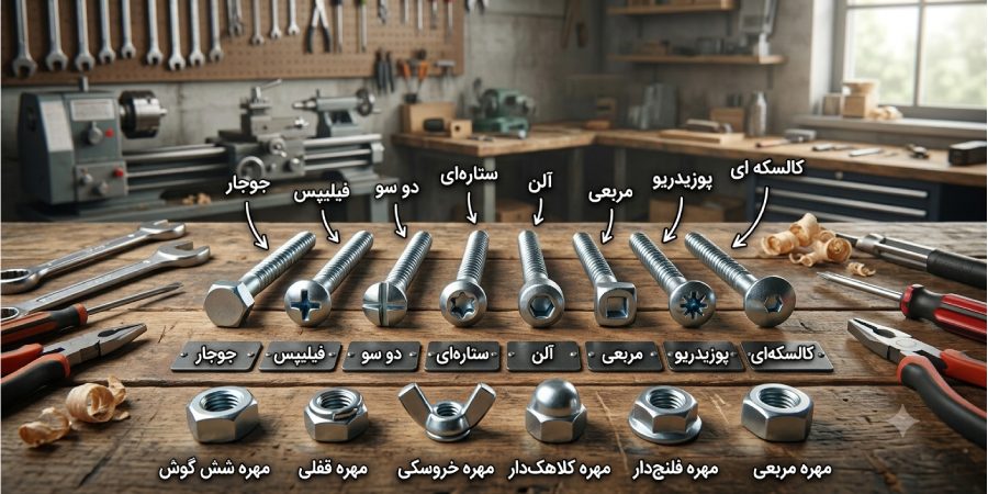 معرفی انواع گل پیچ و مهره
