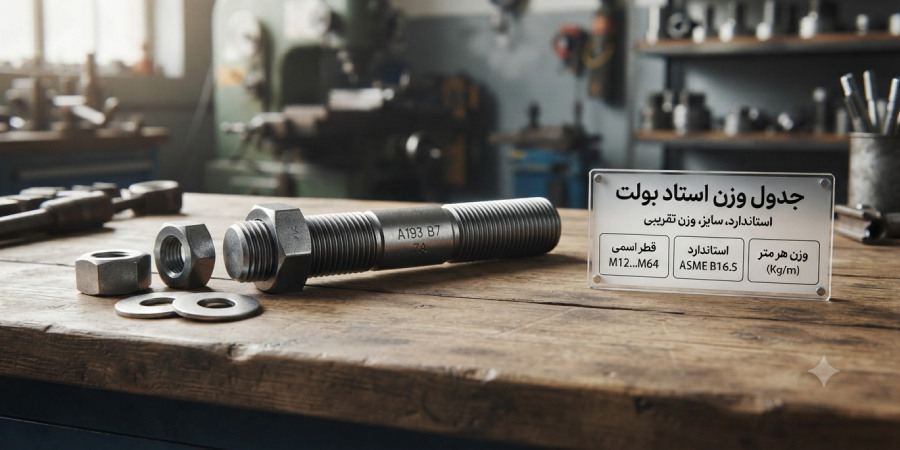 جدول وزن پیچ استاد بولت