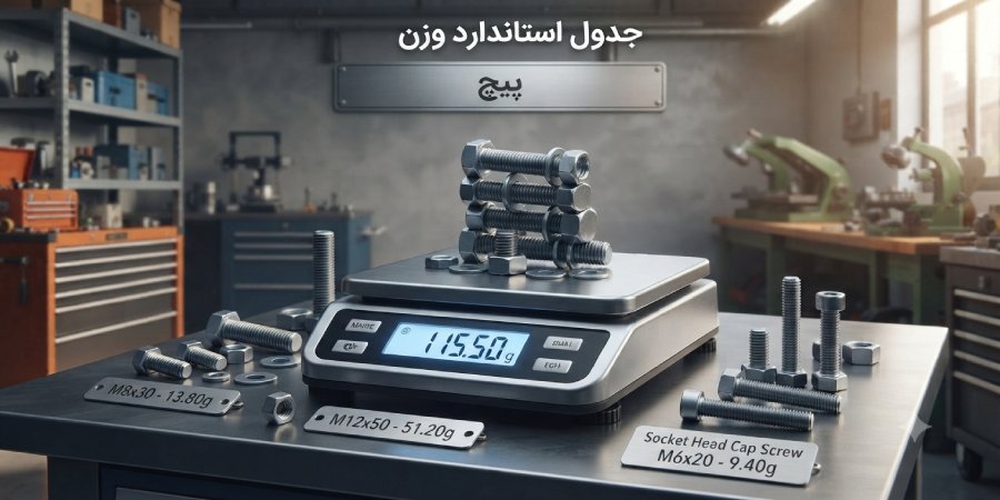 جدول وزن پیچ