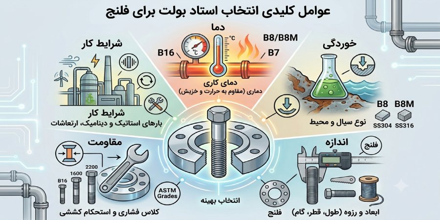 راهنمای انتخاب استاد بولت برای فلنج
